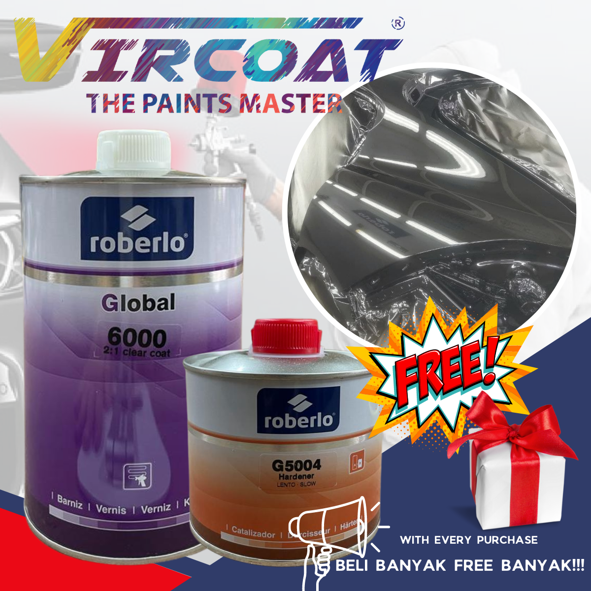 ROBERLO, GLOBAL 6000, 5004, HIGH SOLID CLEAR, LAQUER, TOPCOAT, LAQUER